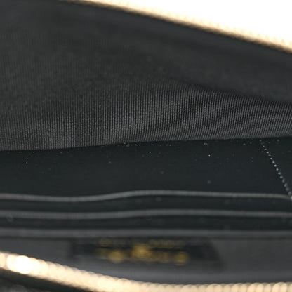 Chanel Shiny Crumpled Calfskin Quilted Clutch With Chain Black 4 of 9