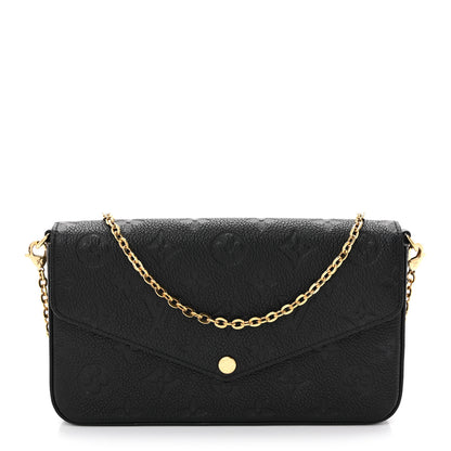 Louis Vuitton Empreinte Pochette Felicie Chain Wallet Black 1 of 11