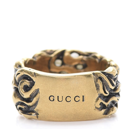 Gucci Metal Pearl Ring 9.5 Aged Gold 4 of 6