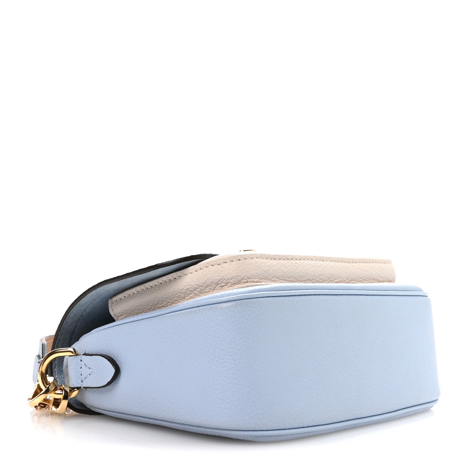 Louis Vuitton Grained Calfskin Lockme Tender Bleu Nuage 4 of 9