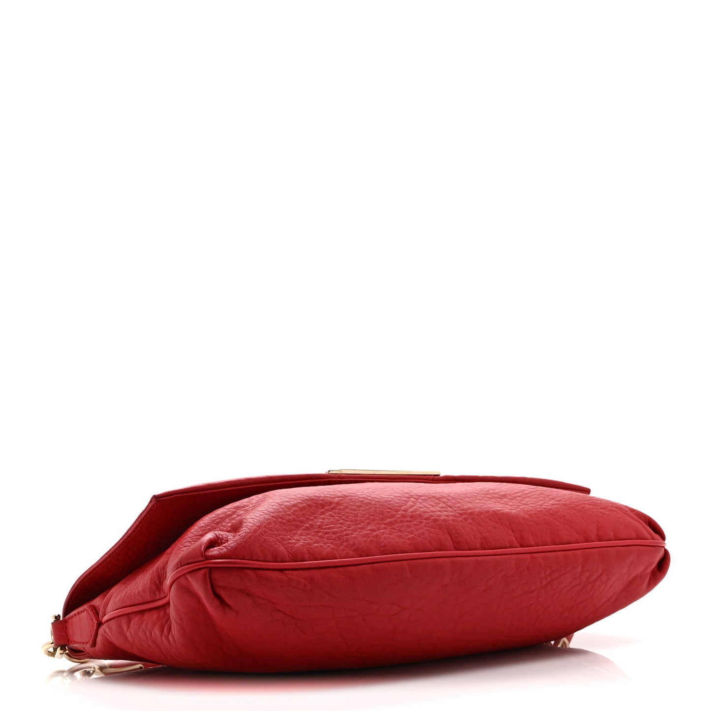 Crinkled Lambskin Mia Shoulder Flap Red