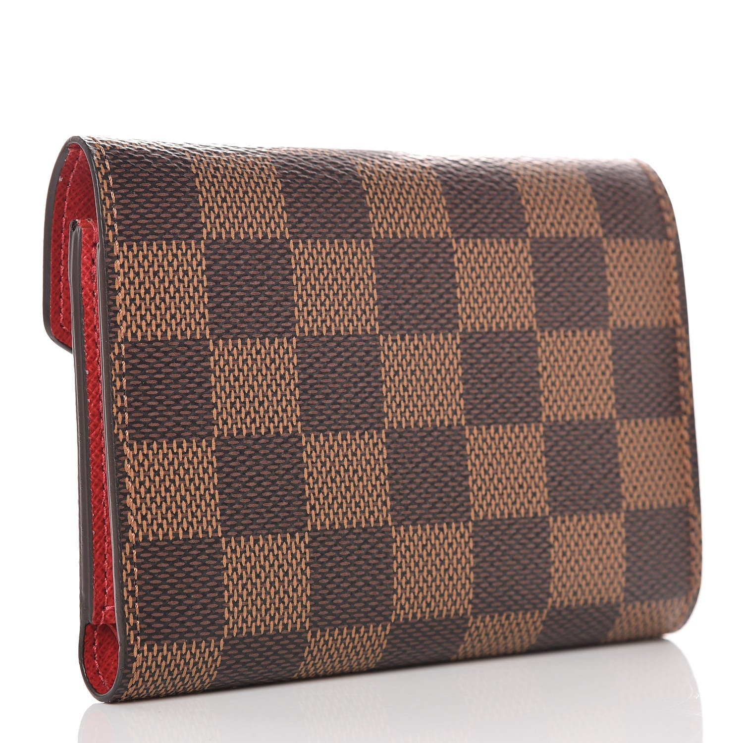 Louis Vuitton Damier Ebene Victorine Wallet Red 3 of 8