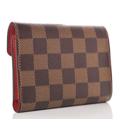 Louis Vuitton Damier Ebene Victorine Wallet Red 3 of 8