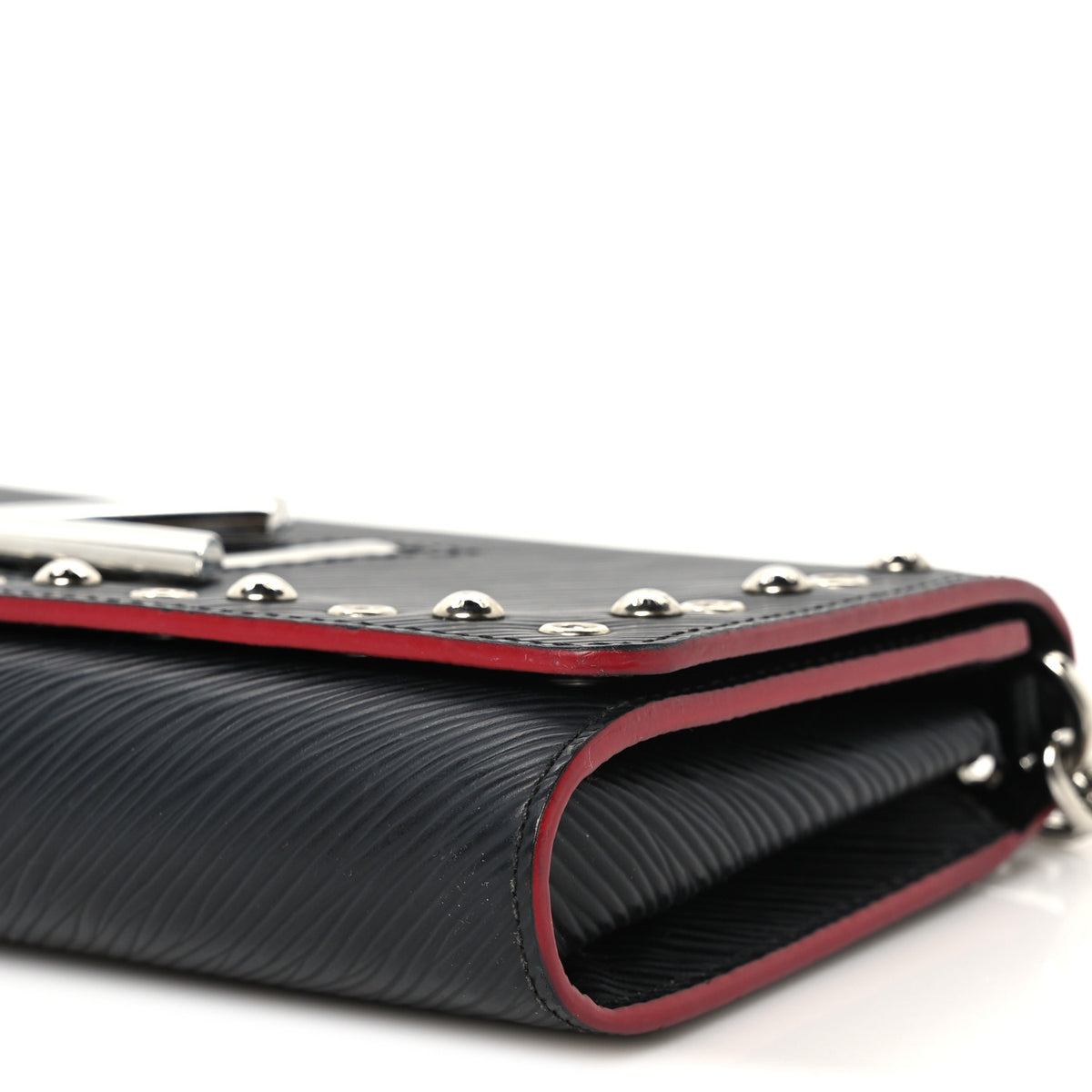 Epi Studded Twist Chain Wallet Black