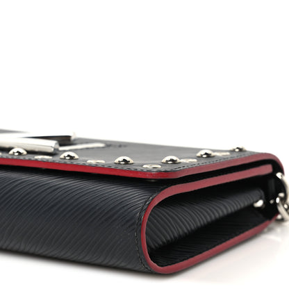 Louis Vuitton Epi Studded Twist Chain Wallet Black 9 of 9