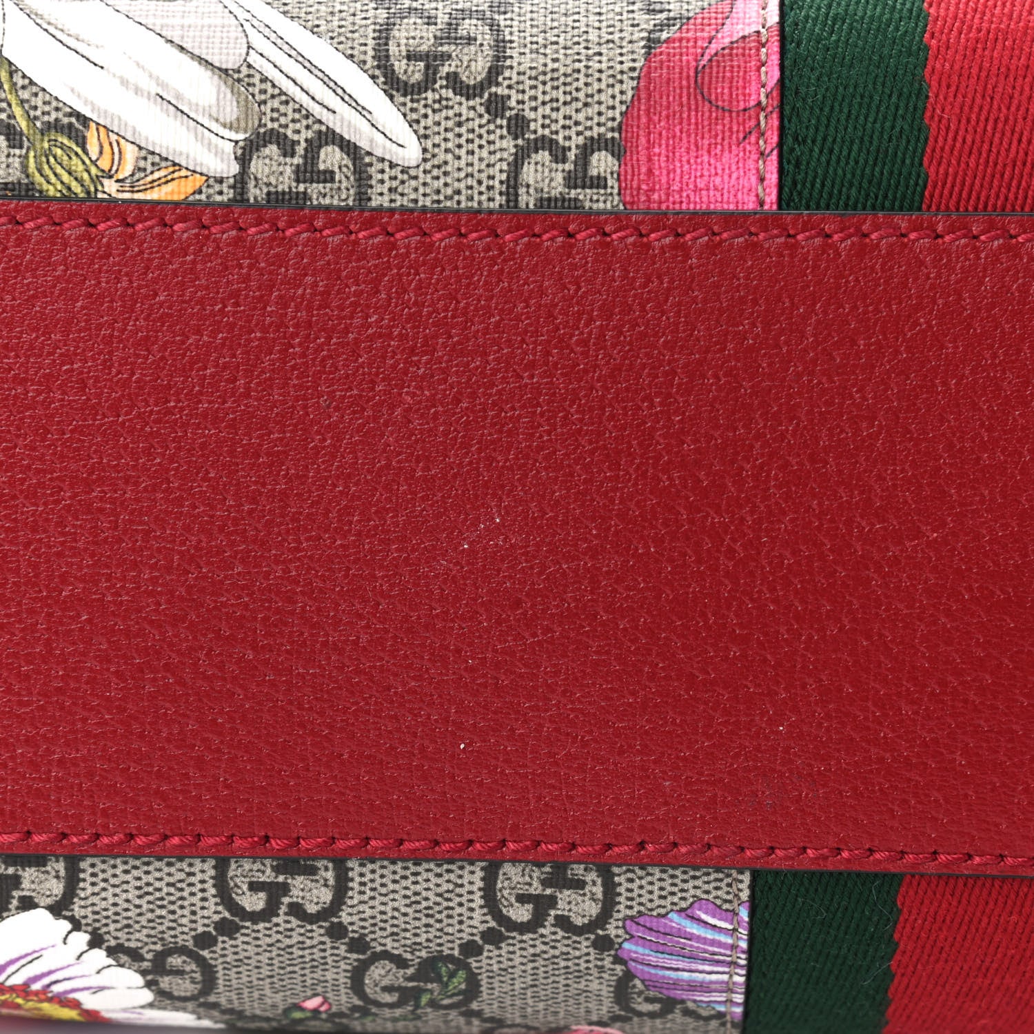 Gucci GG Supreme Monogram Flora Web Medium Ophidia Boston Red 10 of 10