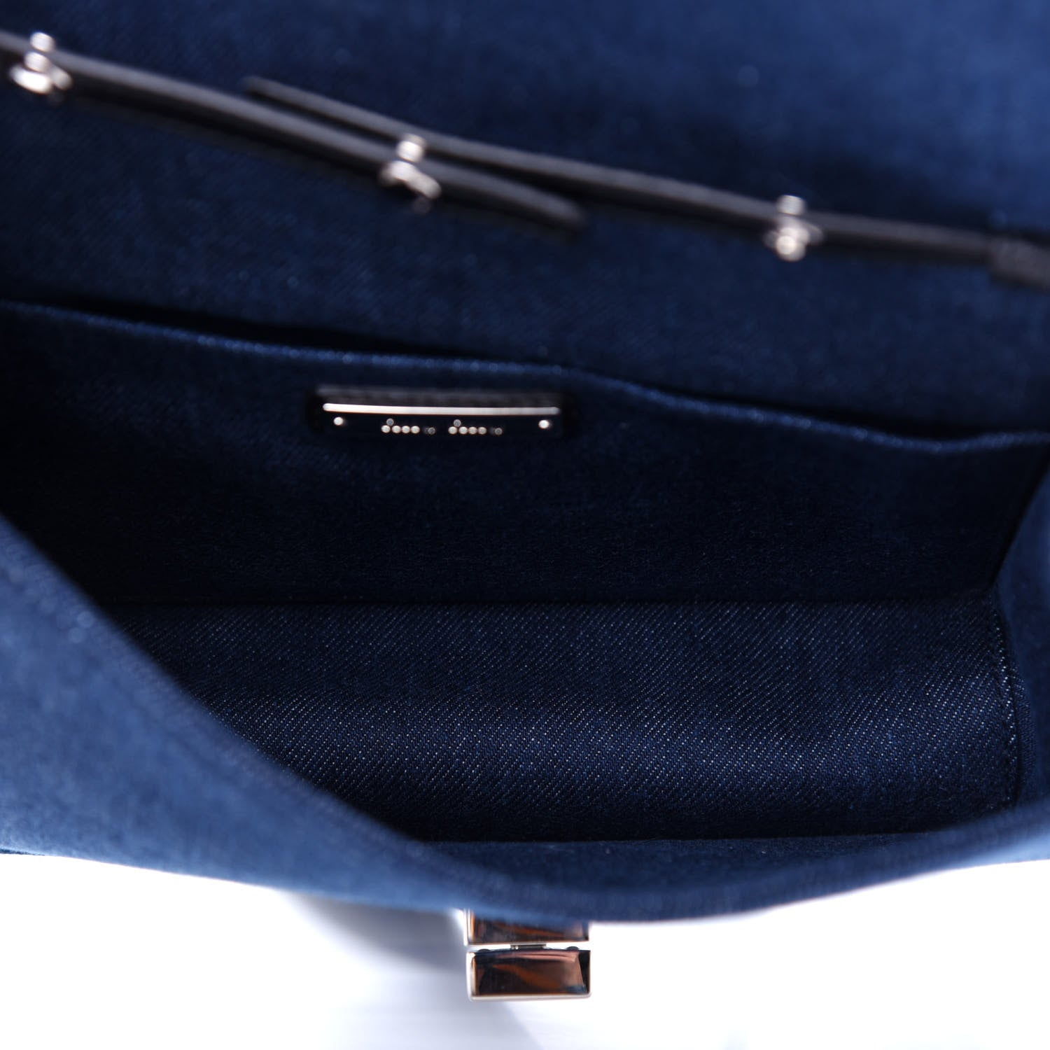 Miu Miu Denim Matelasse Crystal Embellished Shoulder Bag Blue 5 of 11