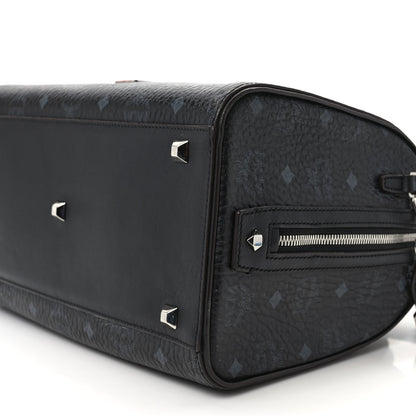 MCM Visetos Medium Essential Boston Bag Black 8 of 8