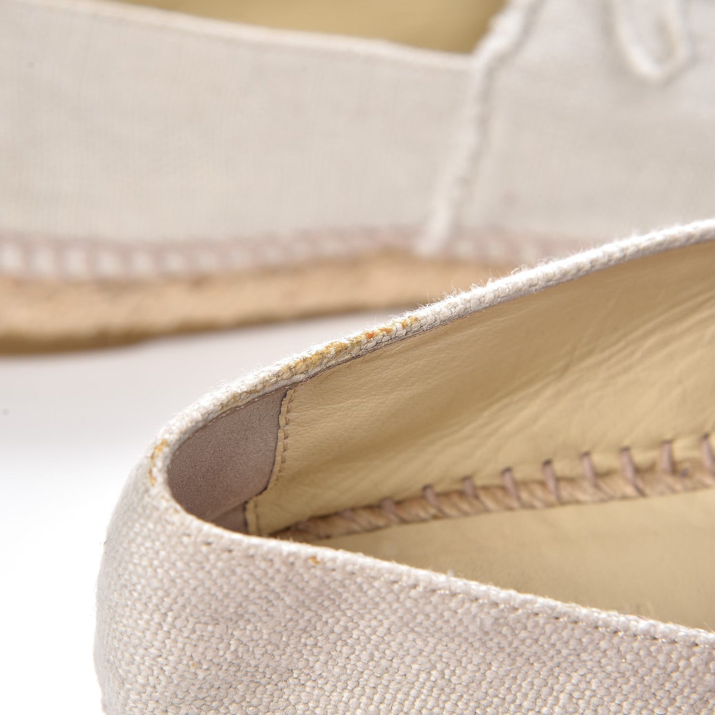 Linen CC Espadrilles 39 Beige Black