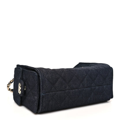 Chanel Denim Quilted Mini Chanel 25 Handbag Dark Blue 4 of 10