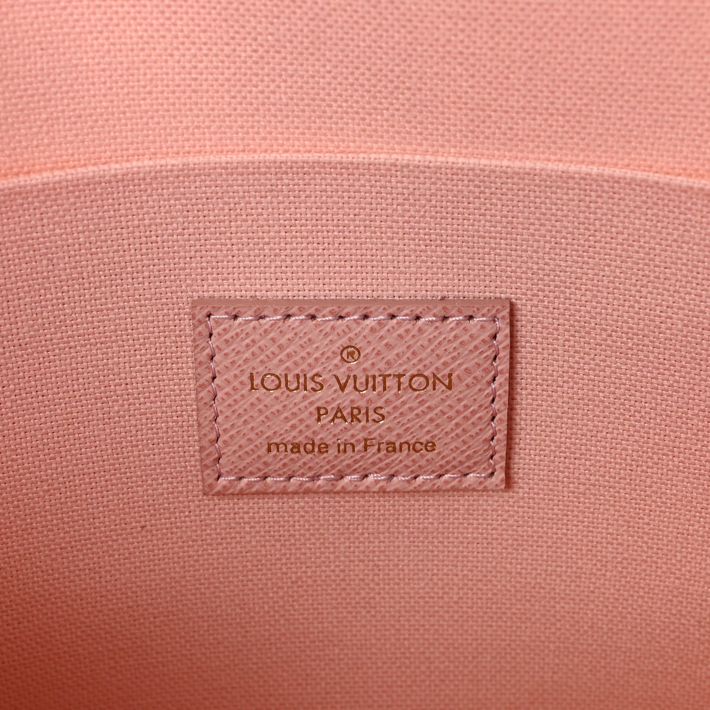 Damier Azur Pochette Felicie Chain Wallet Rose Ballerine