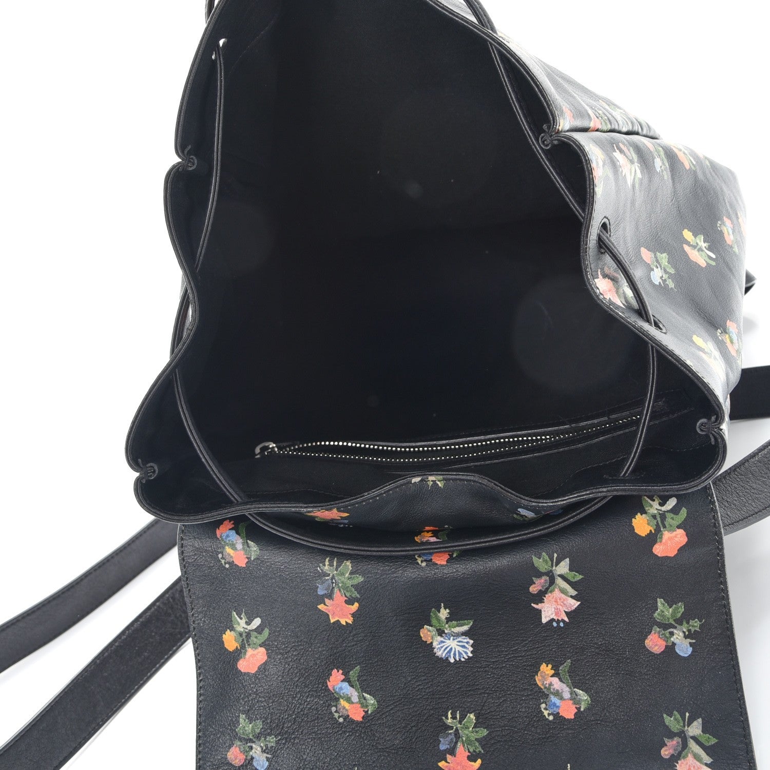 Saint Laurent Calfskin Prairie Flower Printed Festival Backpack Multicolor 5 of 15