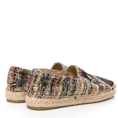 Chanel Tweed Grosgrain CC Espadrilles 37 Multicolor 4 of 12