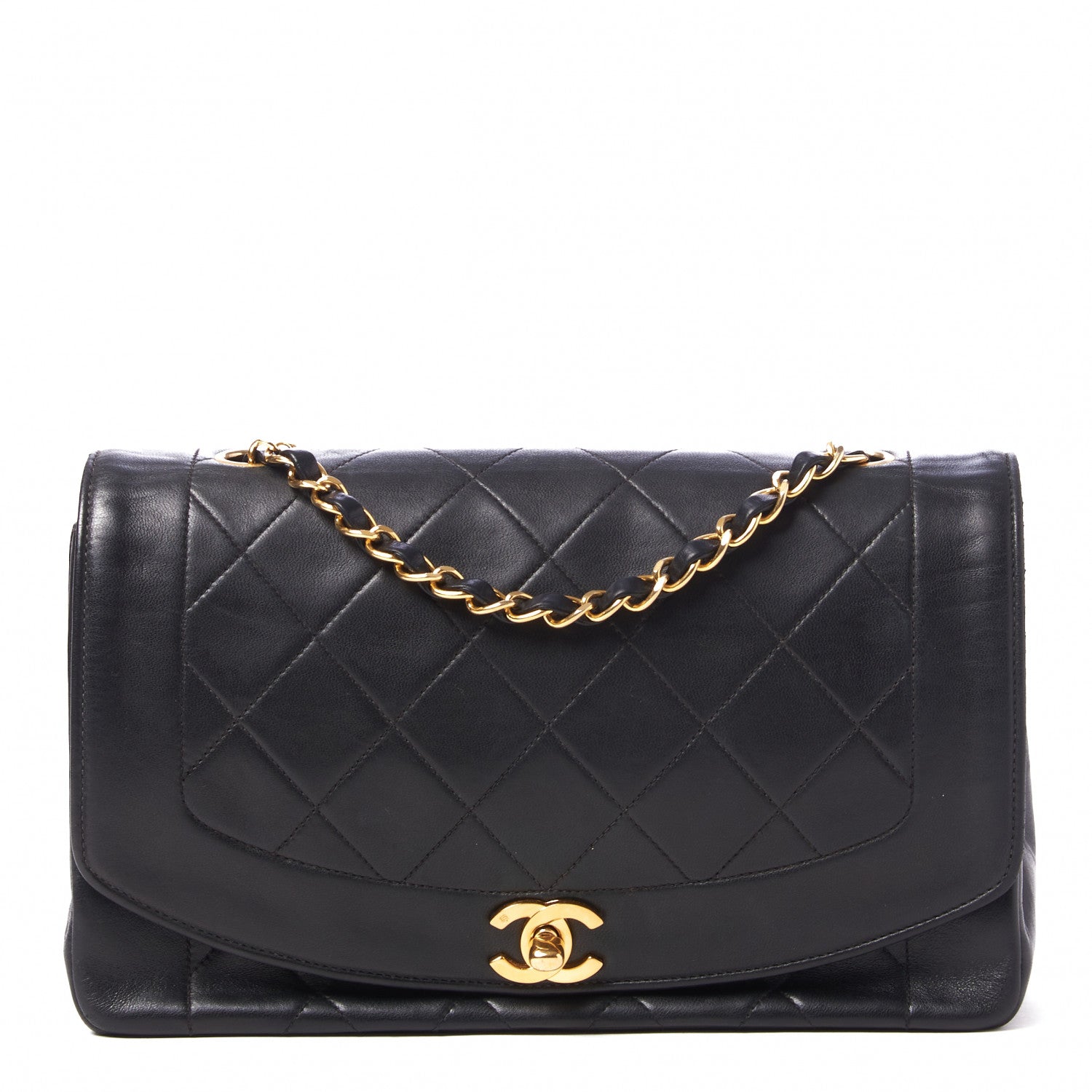 Chanel Lambskin Quilted Medium Single Flap Black 1 of 9