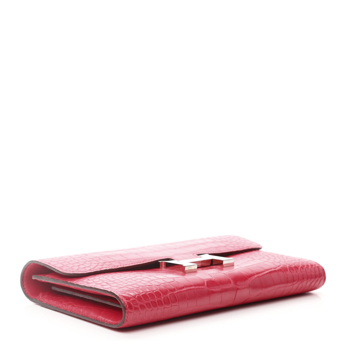 Matte Alligator Constance Long Wallet Rose Extreme