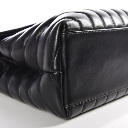 Saint Laurent Calfskin Y Quilted Monogram Medium Loulou Chain Satchel Black 5 of 11