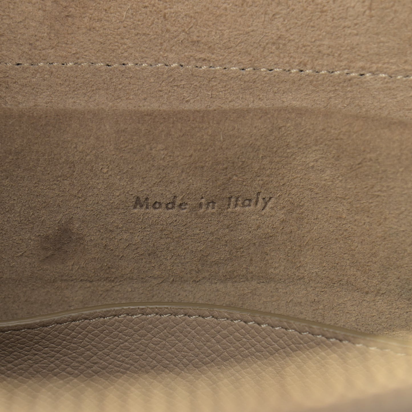 Grained Calfskin Micro Belt Bag Light Taupe