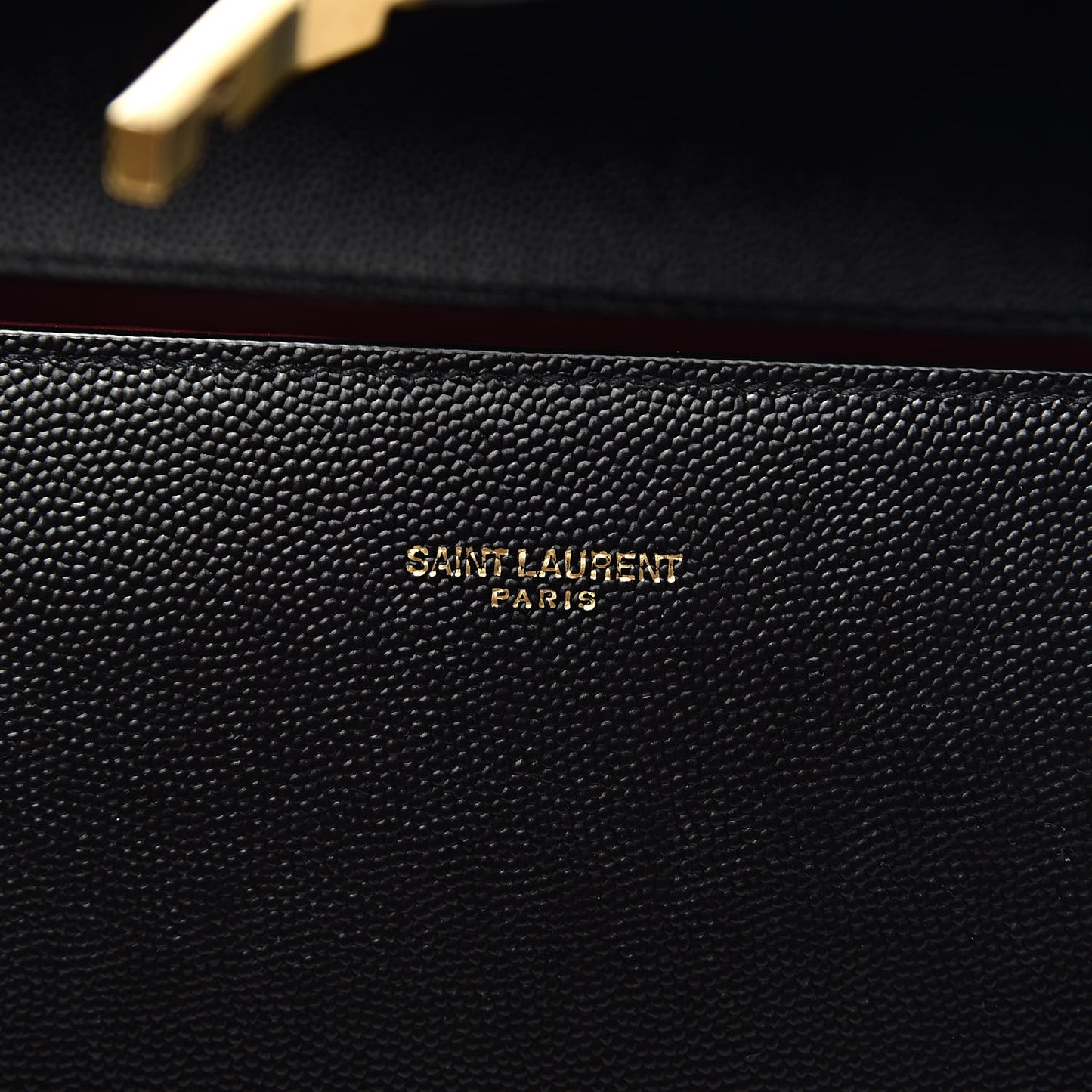 Grain de Poudre Medium Classic Monogram Cassandra Top Handle Black Rouge Legion