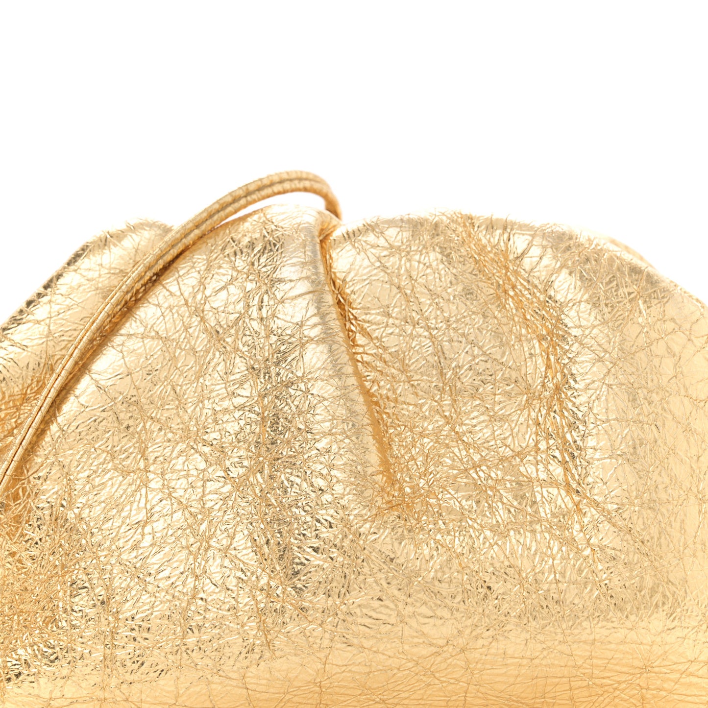 Metallic Crinkled Lambskin The Mini Pouch Oro