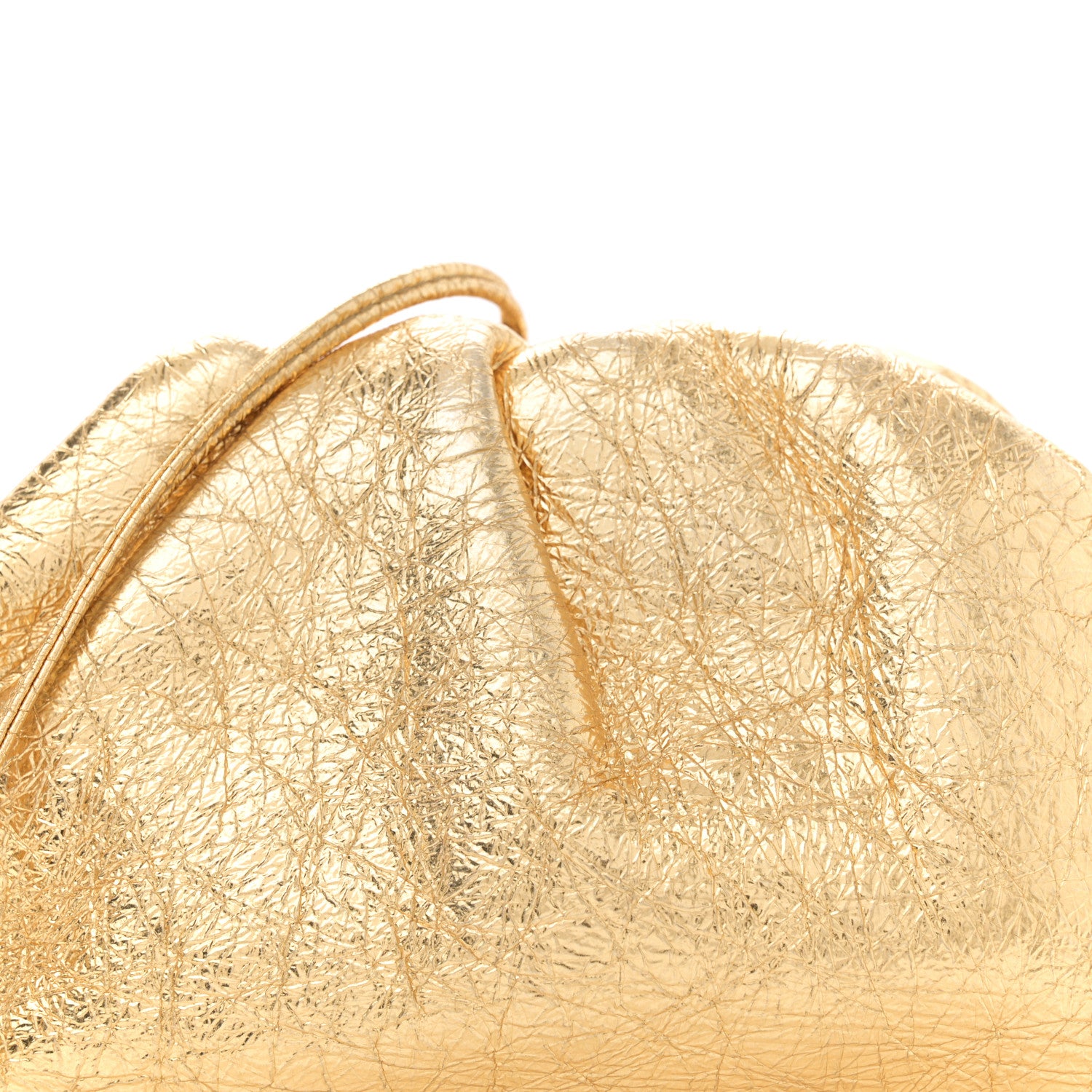 Bottega Veneta Metallic Crinkled Lambskin The Mini Pouch Oro 8 of 10