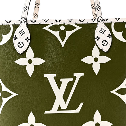 Louis Vuitton Monogram Giant Neverfull MM Kaki 7 of 9