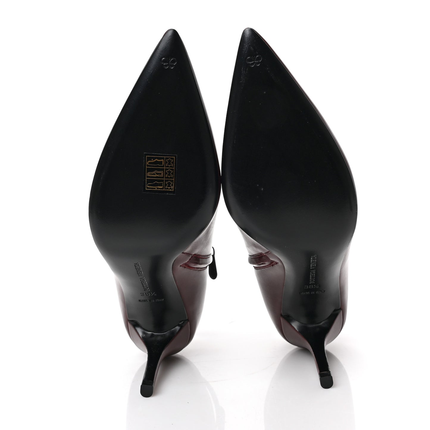 Gleam Calfskin Ankle Strap Mid Heel Booties 38.5 Barolo