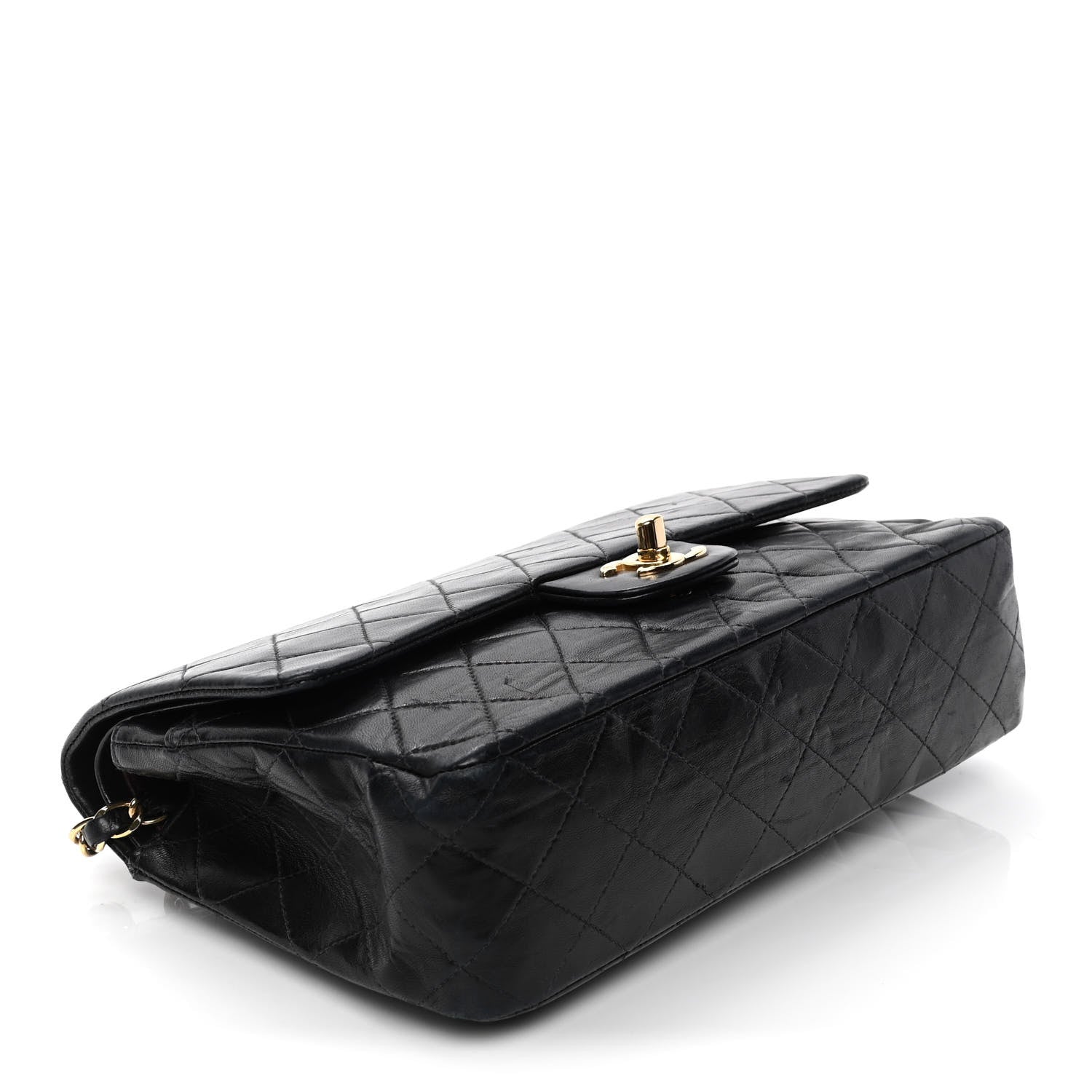 Chanel Lambskin Quilted Medium Double Flap Black 4 of 6