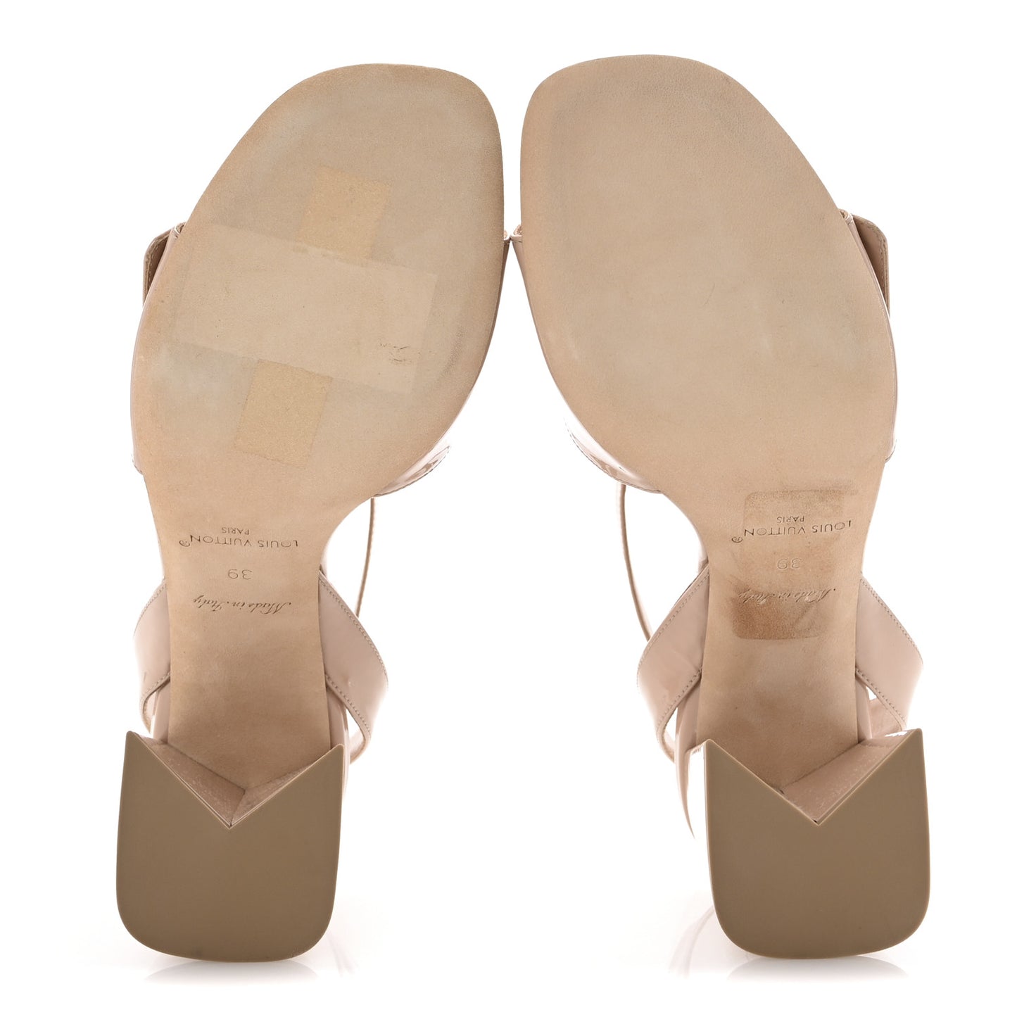 Patent Calfskin Shake Sandals 39 Nude Pink