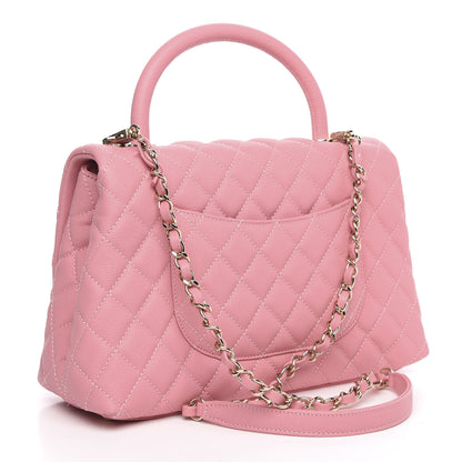 Chanel Caviar Quilted Small Coco Handle Flap Light Pink 3 of 11