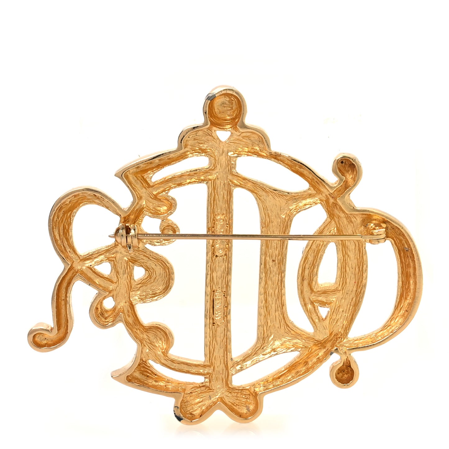 Monogram Brooch Gold