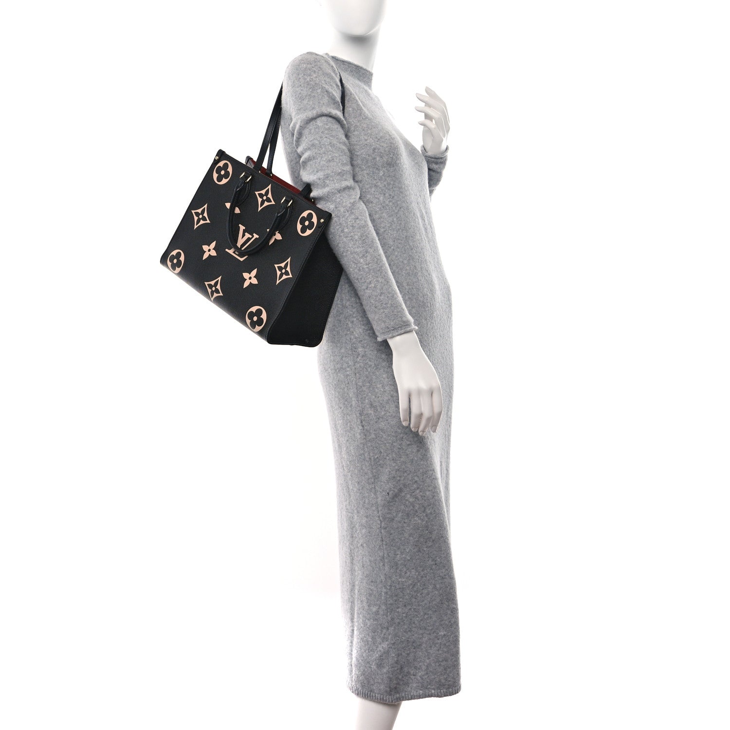 Louis Vuitton Empreinte Monogram Giant Onthego MM Black Beige 2 of 8