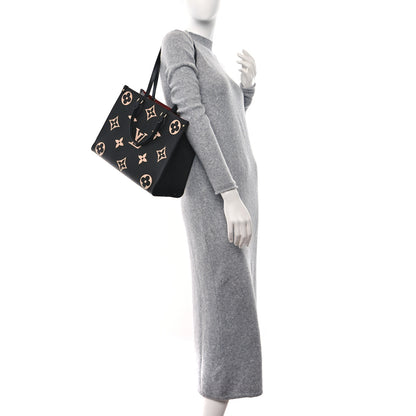 Louis Vuitton Empreinte Monogram Giant Onthego MM Black Beige 2 of 8
