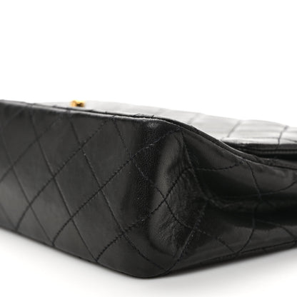 Chanel Lambskin Quilted Medium Double Flap Black 9 of 12