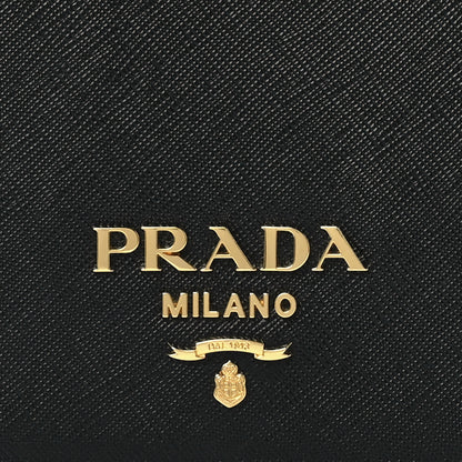 Prada Saffiano Chain Shoulder Bag Black 6 of 9