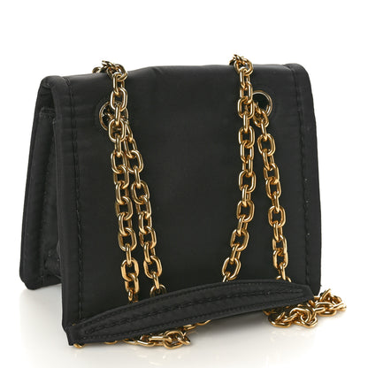Prada Tessuto Nylon Chain Flap Shoulder Bag Black 2 of 10