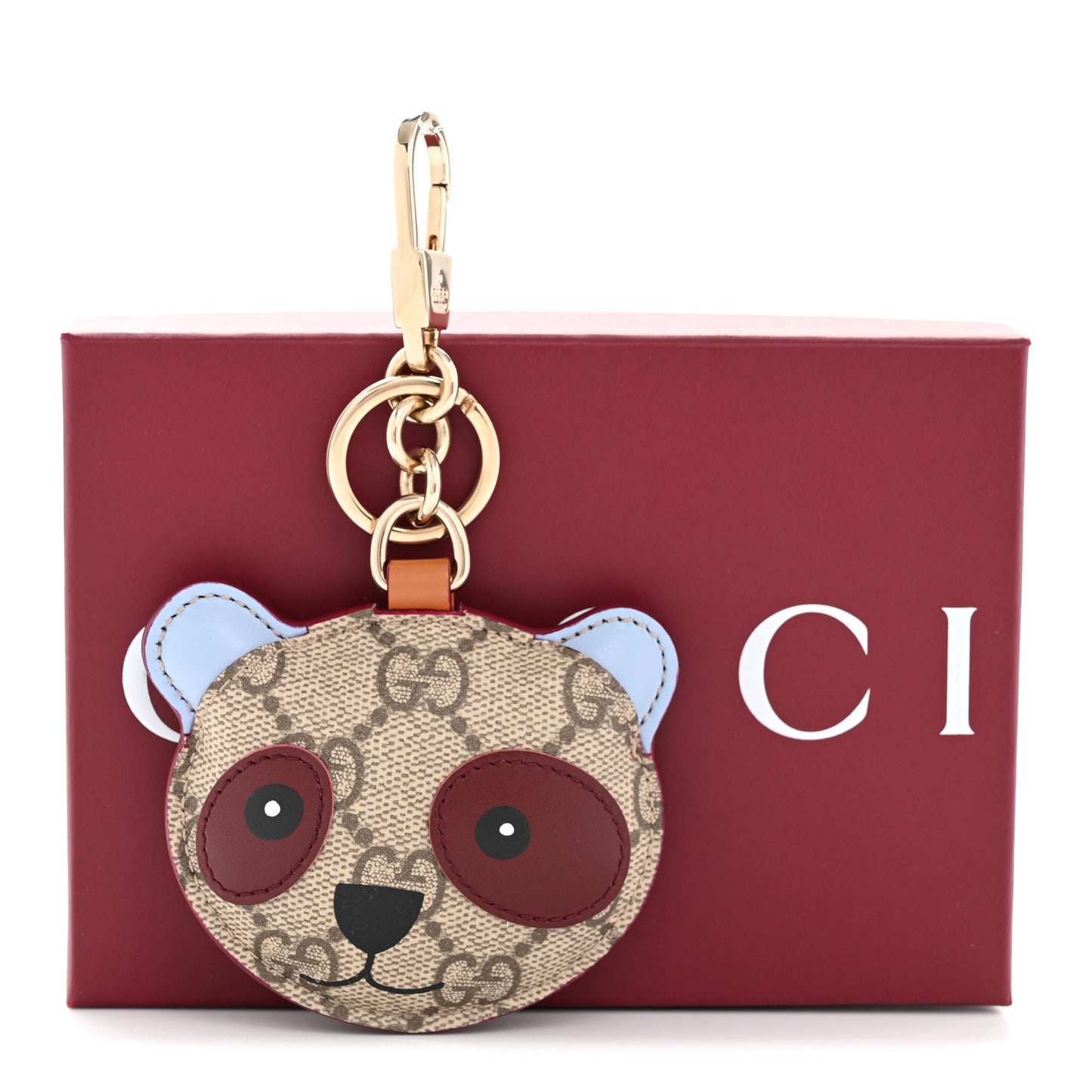 GG Supreme Monogram Panda Key Charm