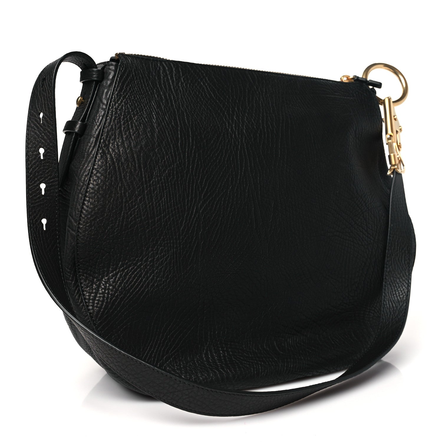 Burberry Grainy Calfskin Medium Knight Bag Black 2 of 8