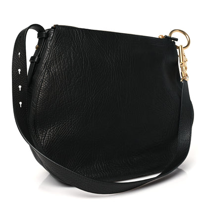 Burberry Grainy Calfskin Medium Knight Bag Black 2 of 8