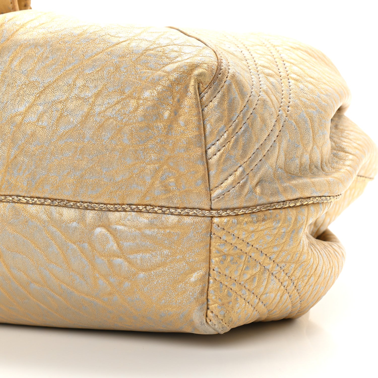 Fendi Nappa Nuvolata Bimetal Spy Oro Argento 9 of 10