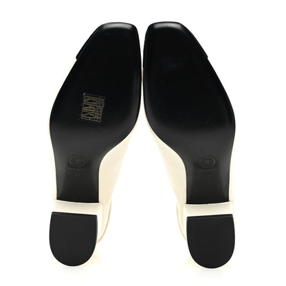 Chanel Lambskin Velvet Cap Toe Short Ankle Boots 37.5 White 5 of 8