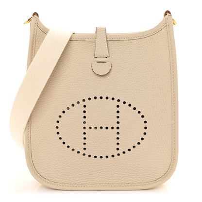 Hermes Taurillon Clemence Evelyne TPM Craie 1 of 10