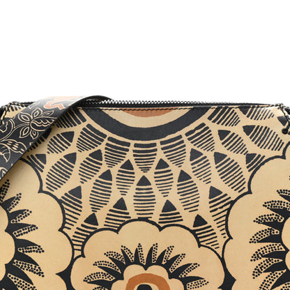 Valentino Garavani Calfskin Floral Print Mime Hobo Brown 7 of 9