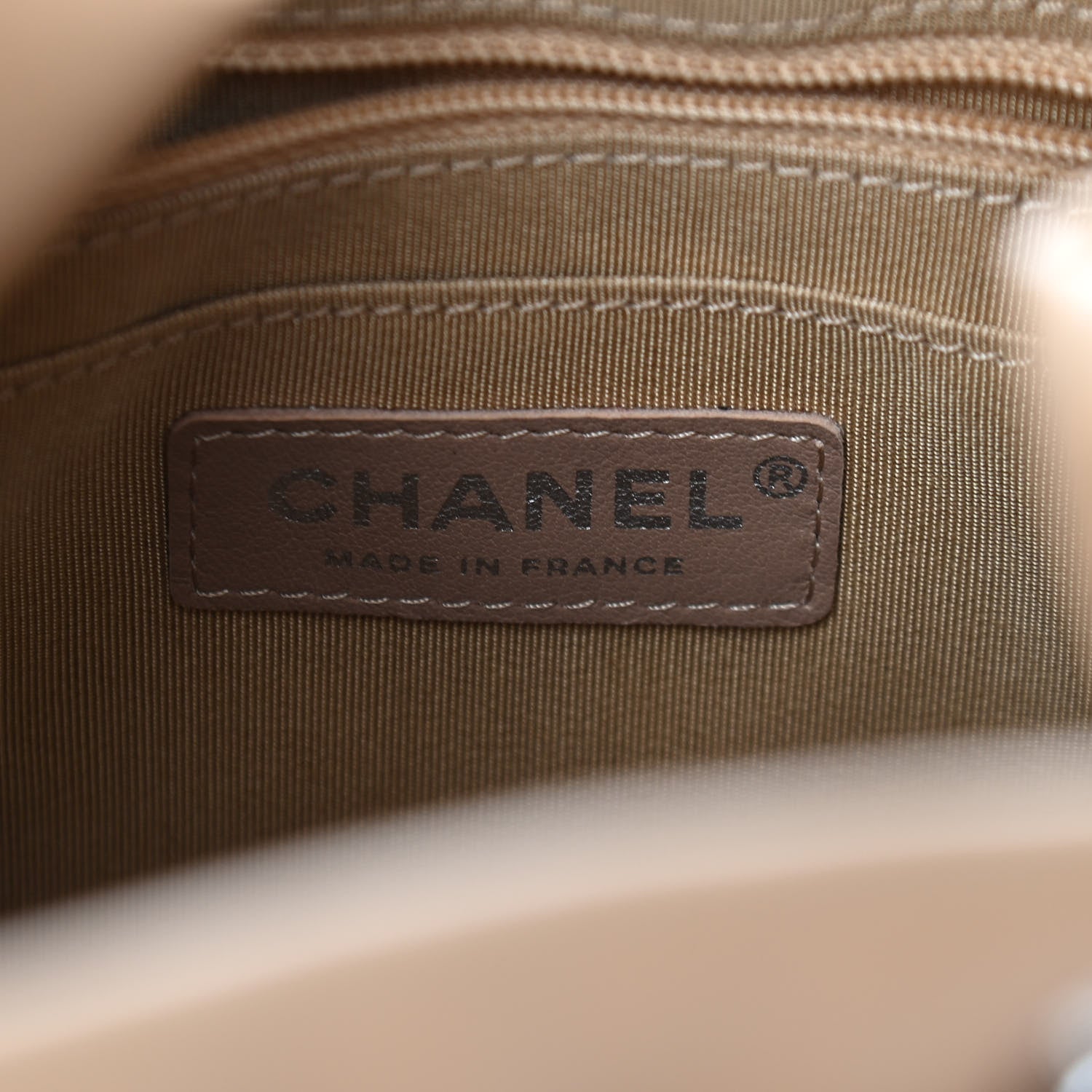 Chanel Lambskin Quilted Small CC Chain Bucket Drawstring Bag Light Beige 6 of 9