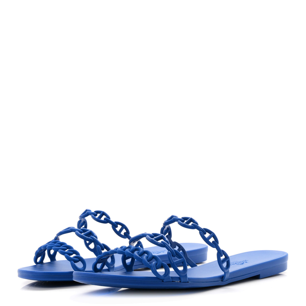 Hermes Rubber Chaine d'Ancre Rivage Sandals 39 Bleu Smalt 4 of 10