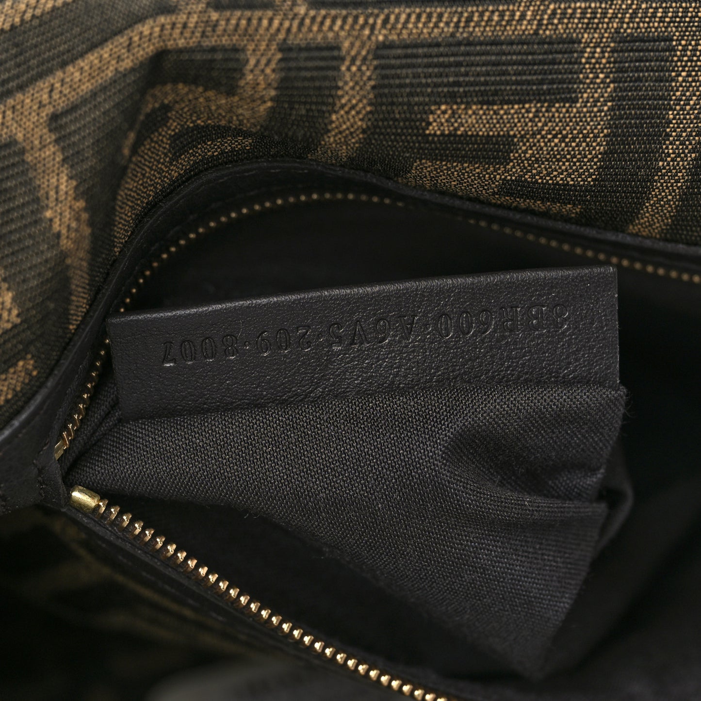 Fabric Jacquard FF 1974 Medium Baguette Tobacco Moro Black