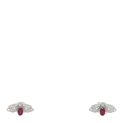 Tiffany Platinum Diamond Rubellite Paper Flowers Firefly Earrings 1 of 5