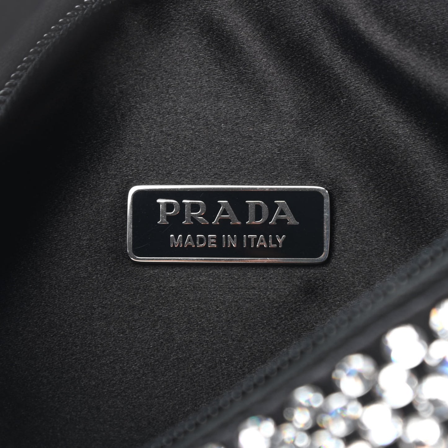 Satin Crystal Mini Re-Edition 2000 Bag Cristal