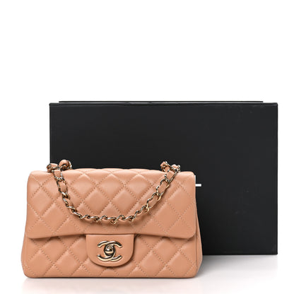 Chanel Lambskin Quilted Mini Rectangular Flap Brown 11 of 11