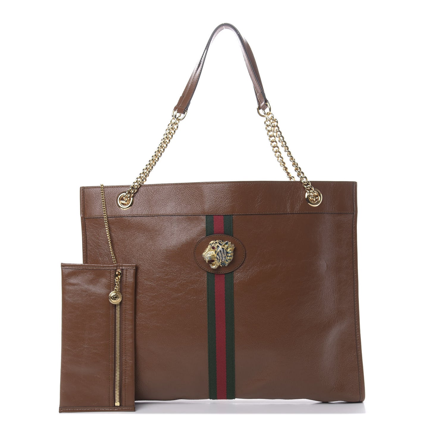 Calfskin Large Rajah Chain Tote Cuir