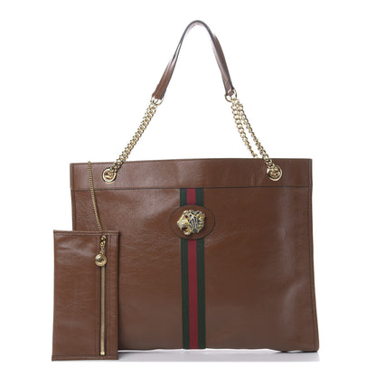 Gucci Calfskin Large Rajah Chain Tote Cuir 1 of 11
